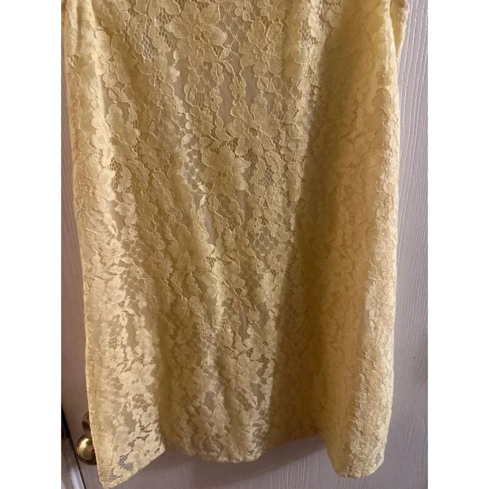 Girls Yellow Lace Children’s Place A Line Dress Size 10-12 L